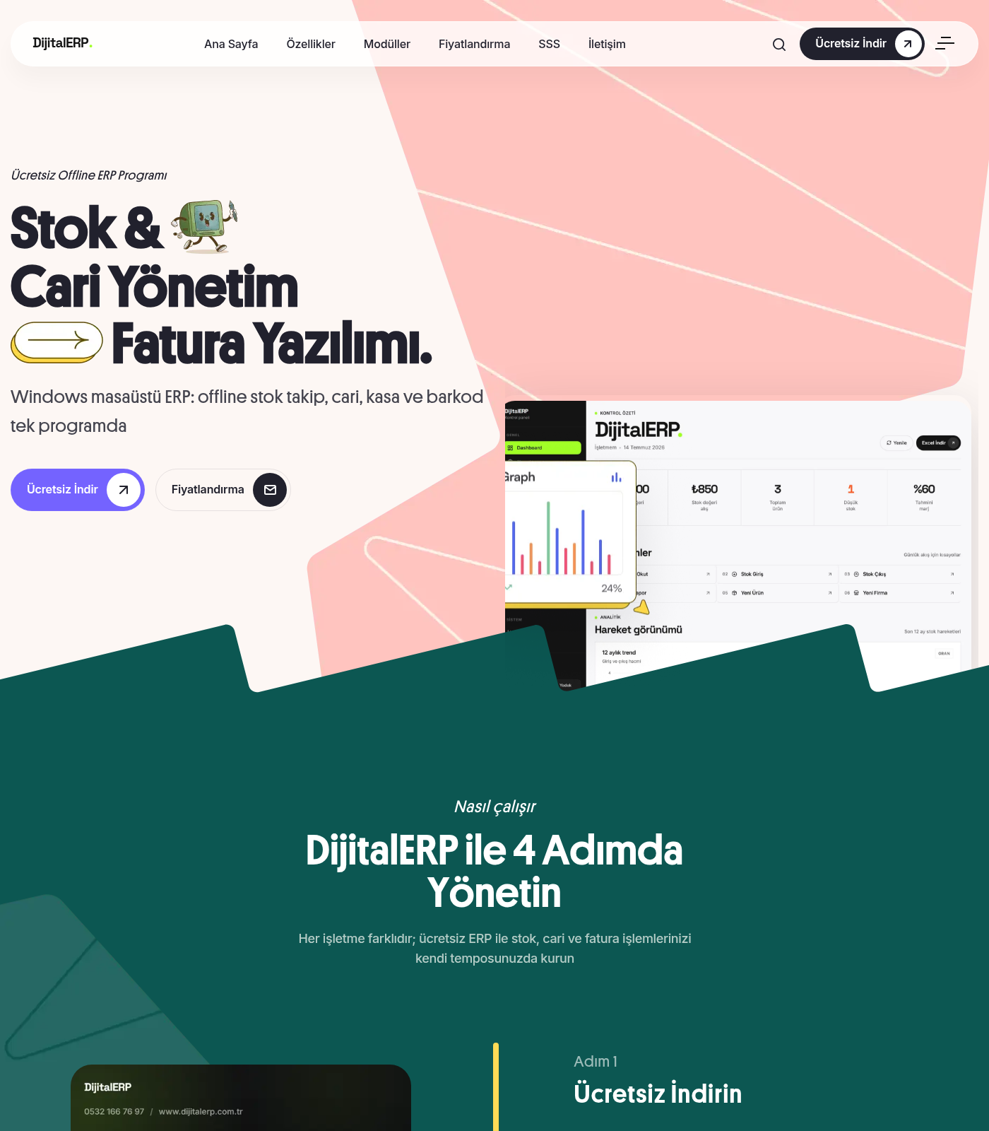 DijitalERP yazılım sitesi