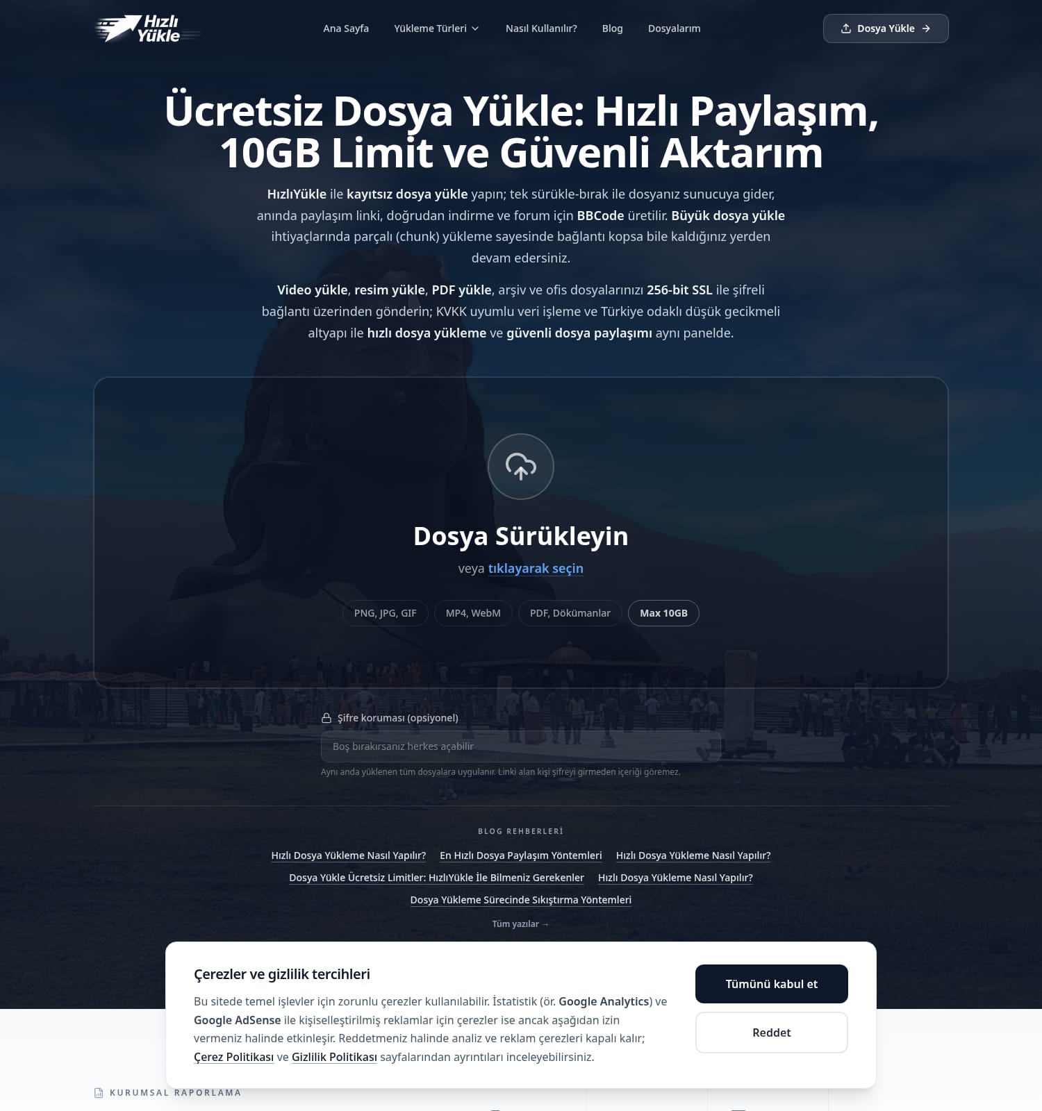 hizliyukle.com ilk sayfa