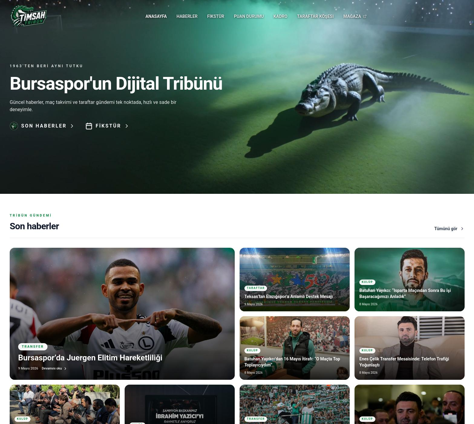 Timsah Tribün taraftar sitesi